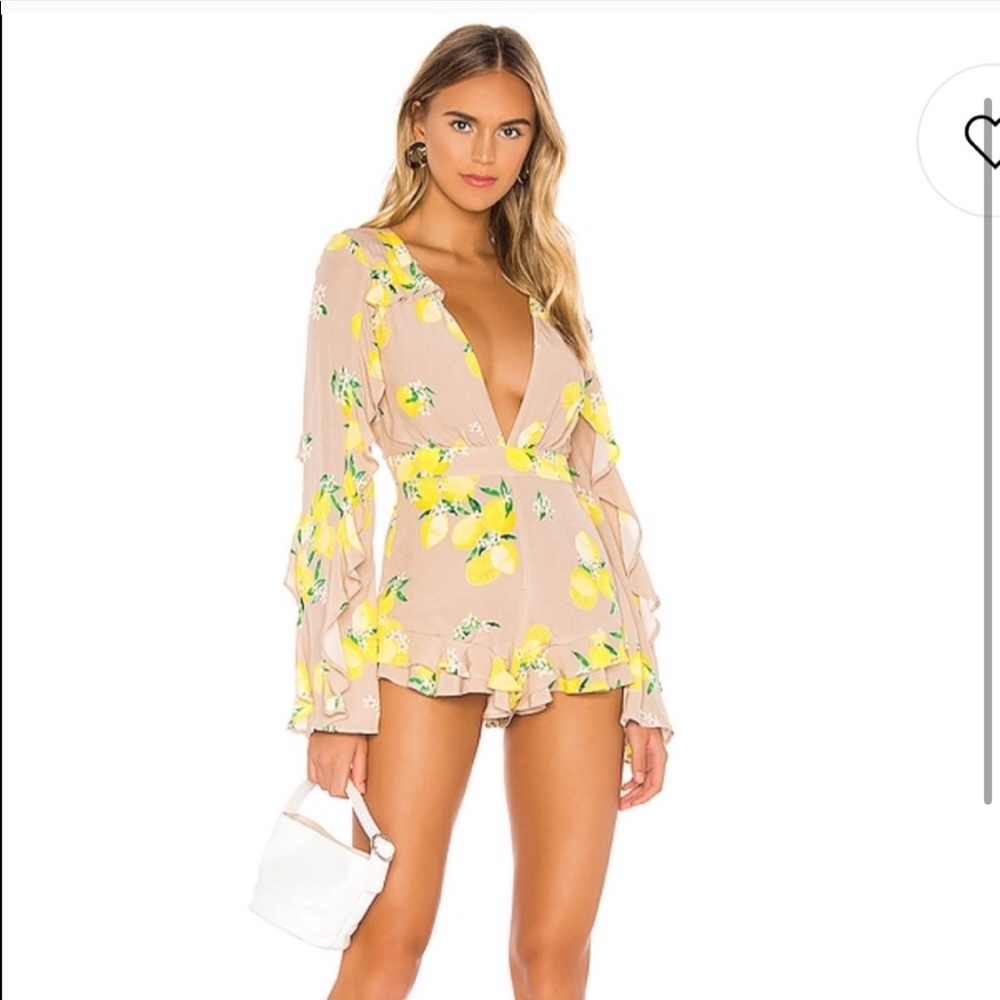 Majorelle Devon romper in tan lemon